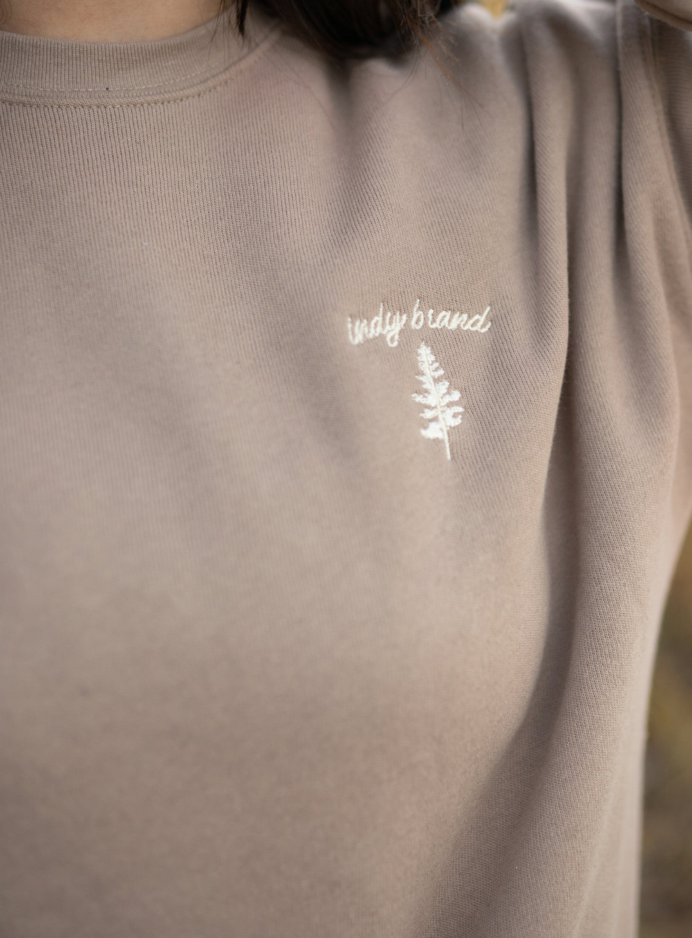 Tree logo tan sweatshirt (pre-order)
