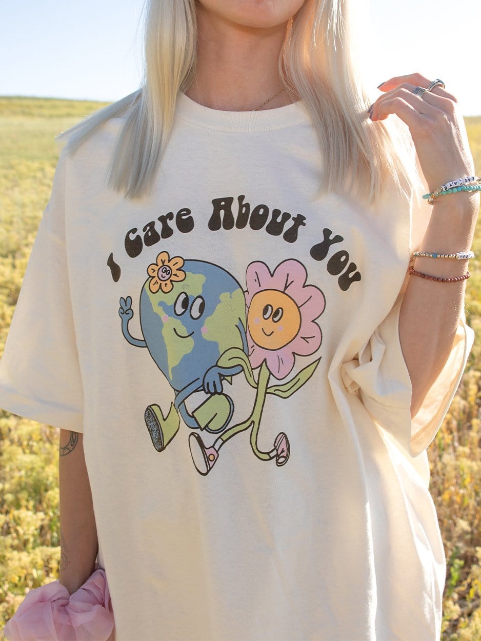 Indy Brand TEE 🌍 Shelby Makes Things x Indy Brand 'I Care' Tee 🌍