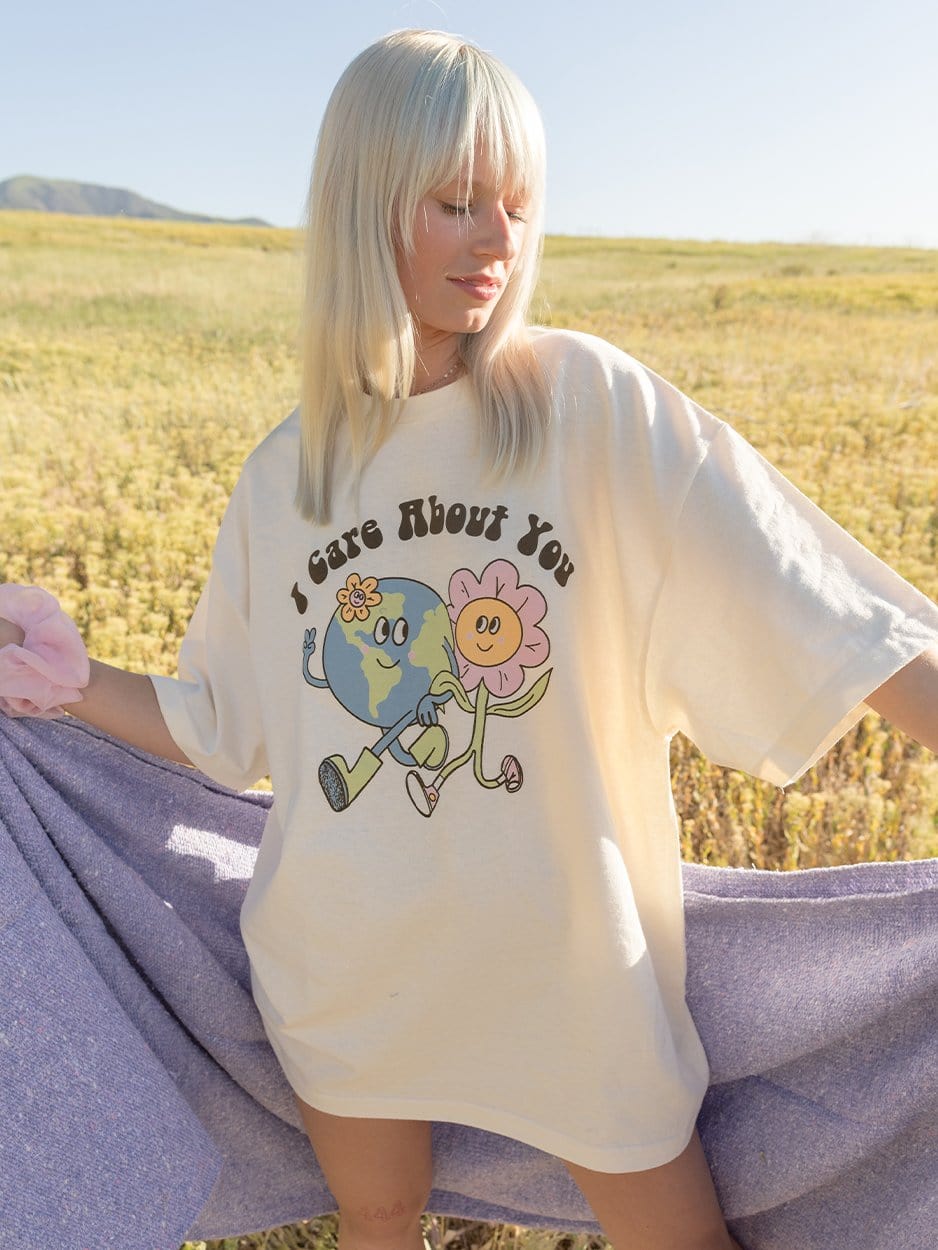 Indy Brand TEE 🌍 Shelby Makes Things x Indy Brand 'I Care' Tee 🌍