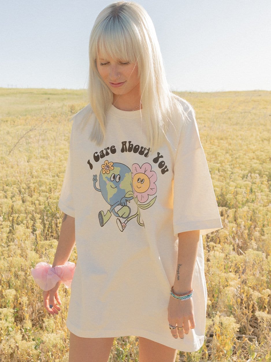 Indy Brand TEE S 🌍 Shelby Makes Things x Indy Brand 'I Care' Tee 🌍