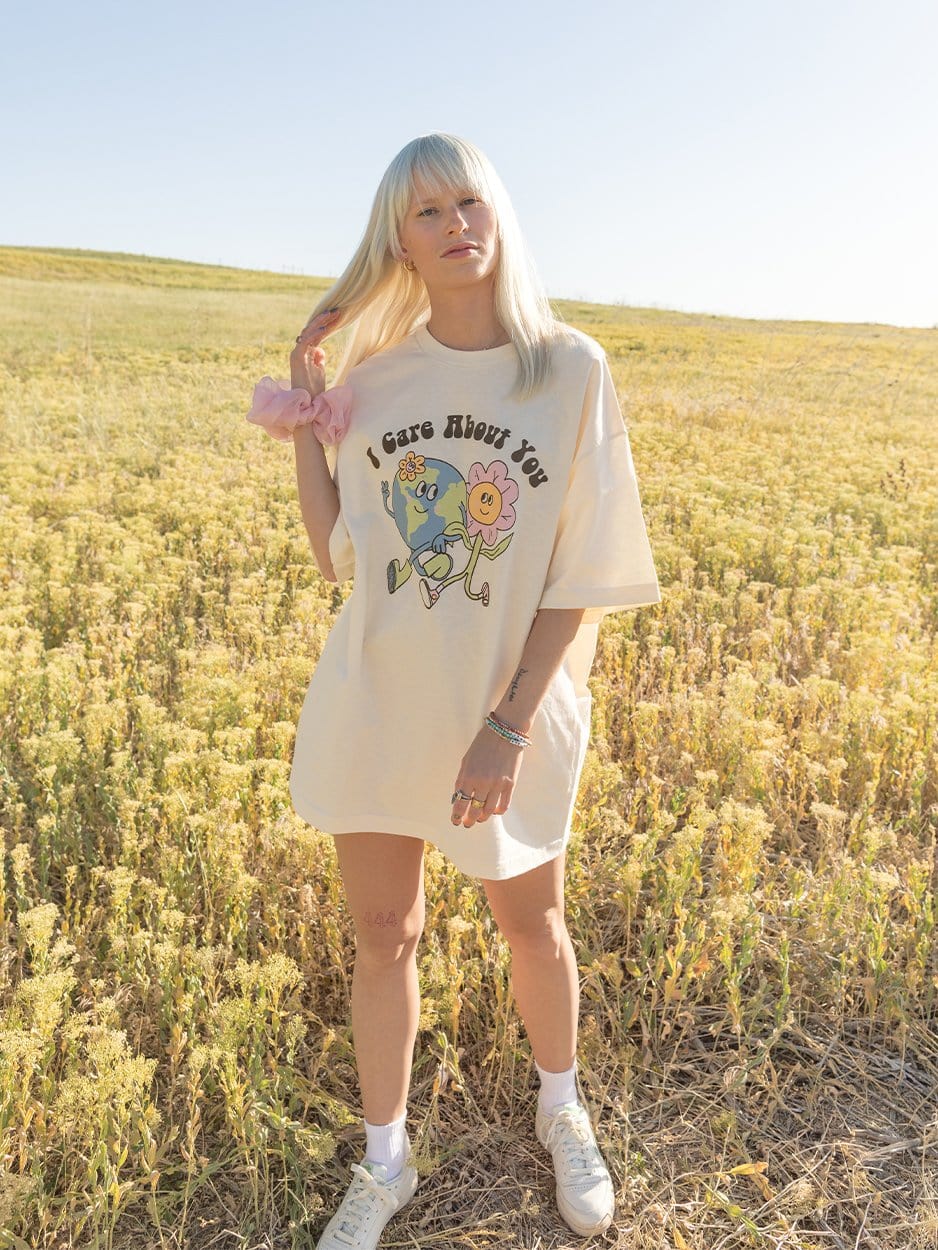 Indy Brand TEE 🌍 Shelby Makes Things x Indy Brand 'I Care' Tee 🌍