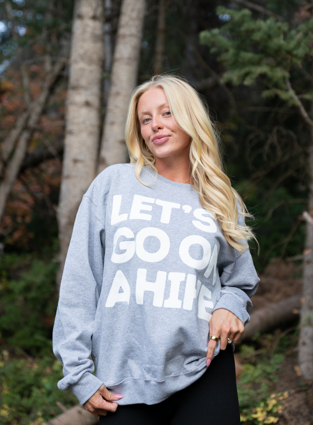 Let's Go On a Hike Gray Sweatshirt (pre-order)