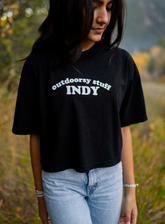 Find Home Black Crop Tee