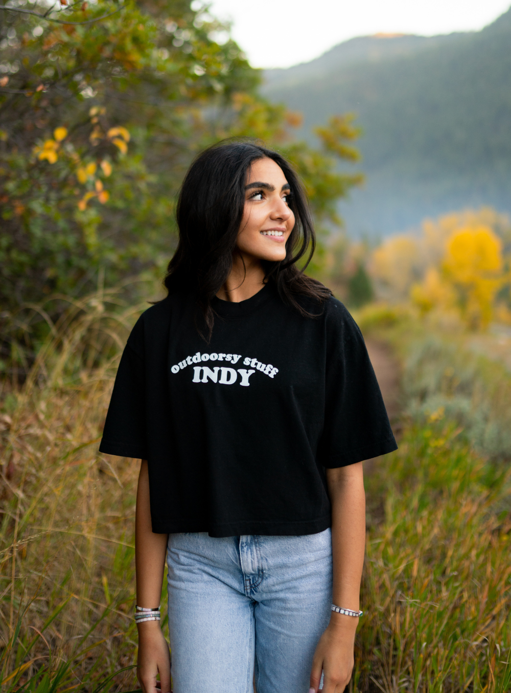 Find Home Black Crop Tee