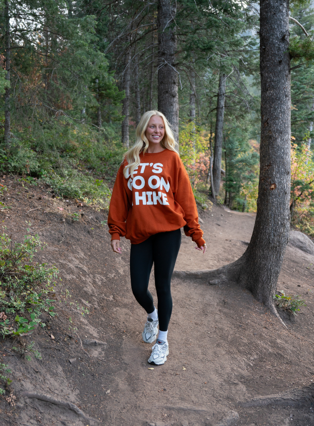 Let's Go On a Hike Burnt Orange Sweatshirt (pre-order)