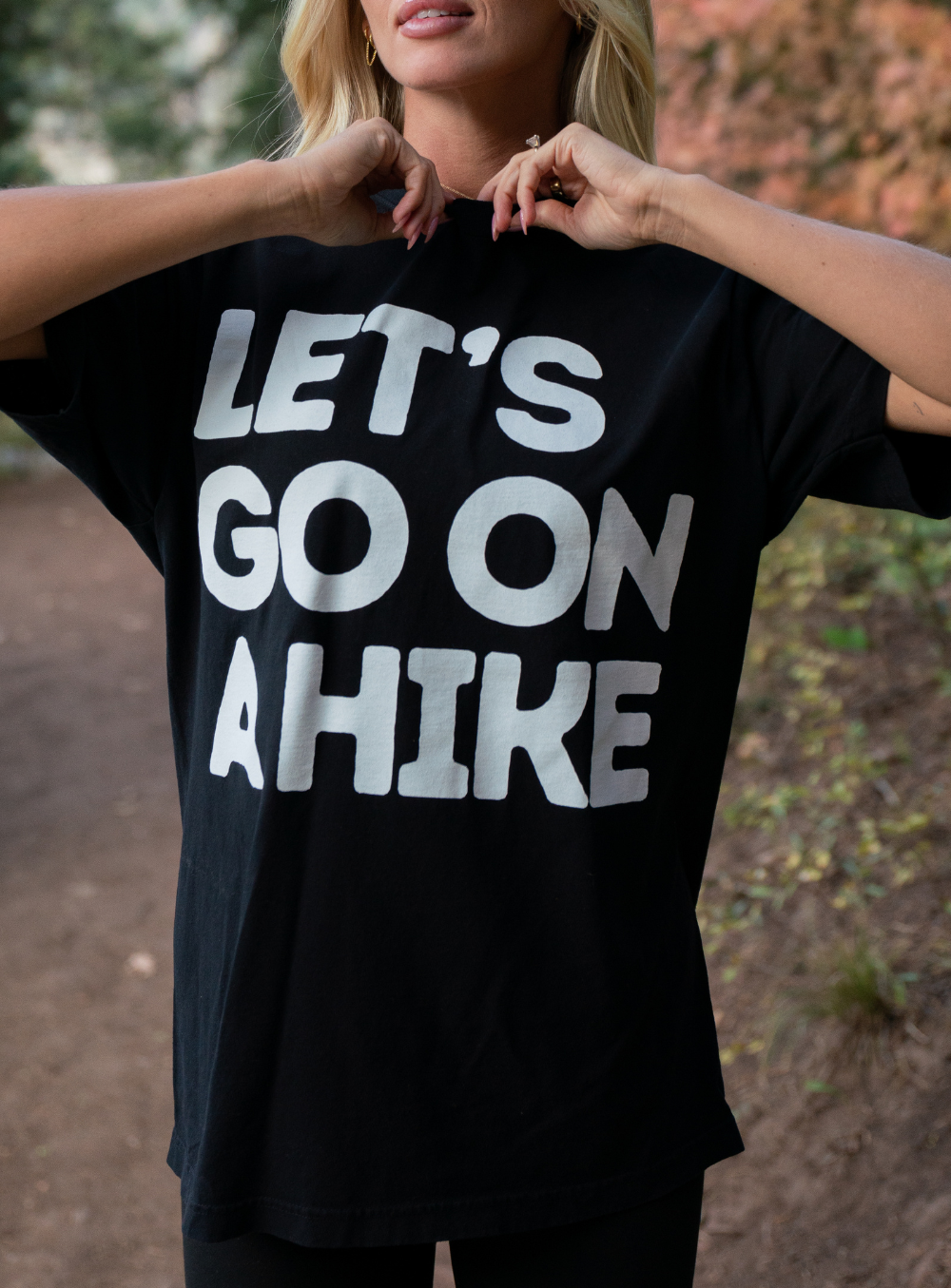 Let's Go On a Hike Black Tee (pre-order)