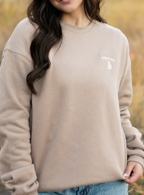 Tree logo tan sweatshirt (pre-order)