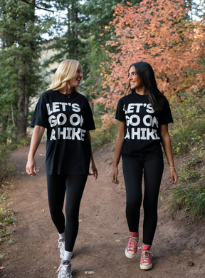 Let's Go On a Hike Black Tee (pre-order)