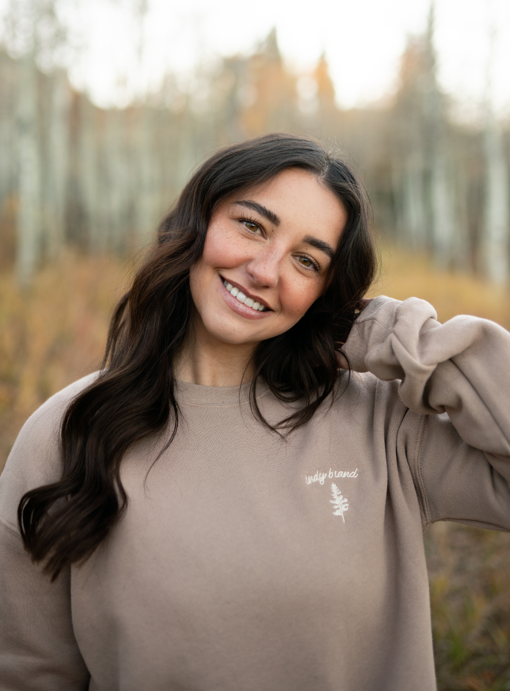 Tree logo tan sweatshirt (pre-order)