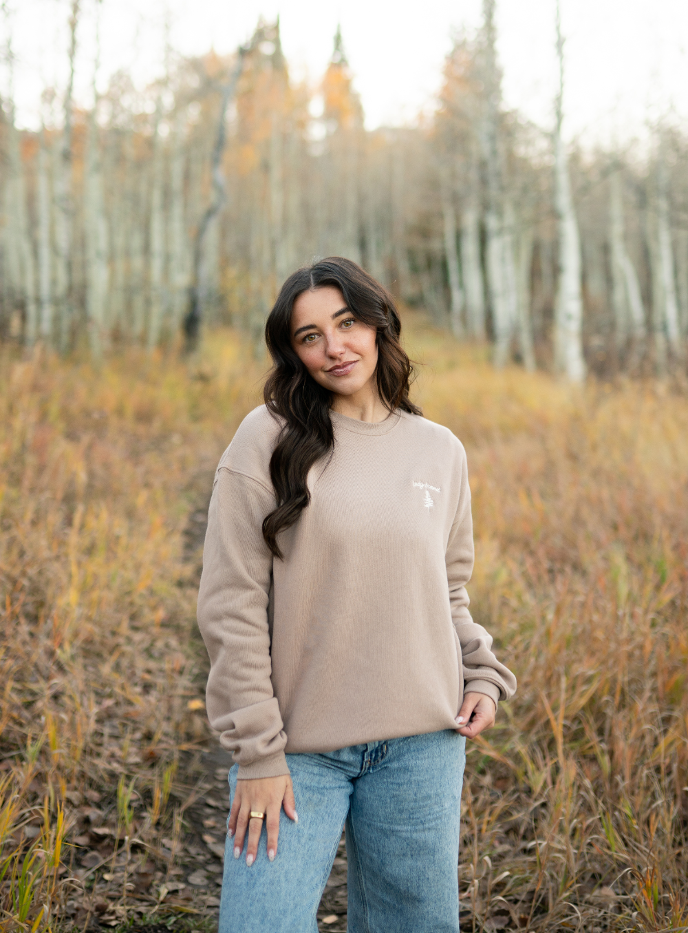 Tree logo tan sweatshirt (pre-order)