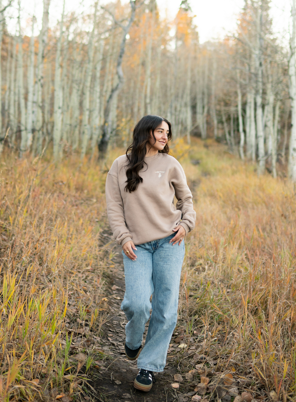 Tree logo tan sweatshirt (pre-order)