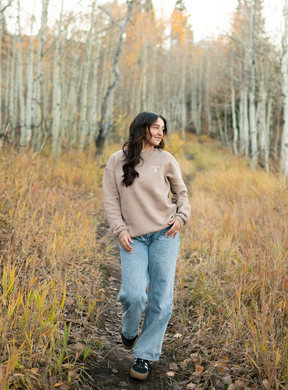 Tree logo tan sweatshirt (pre-order)