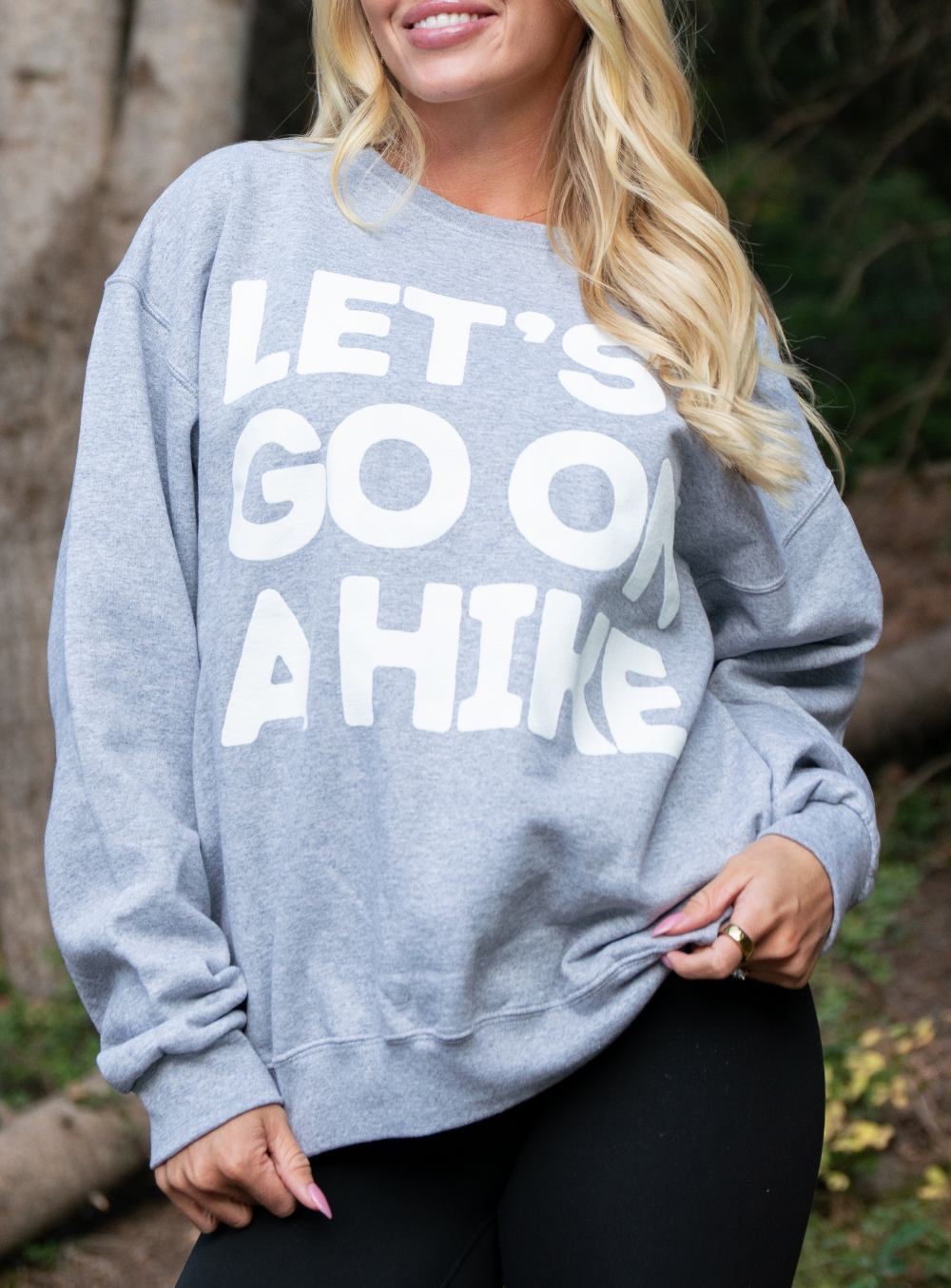 Let's Go On a Hike Gray Sweatshirt (pre-order)