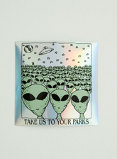 Alien Holographic Sticker