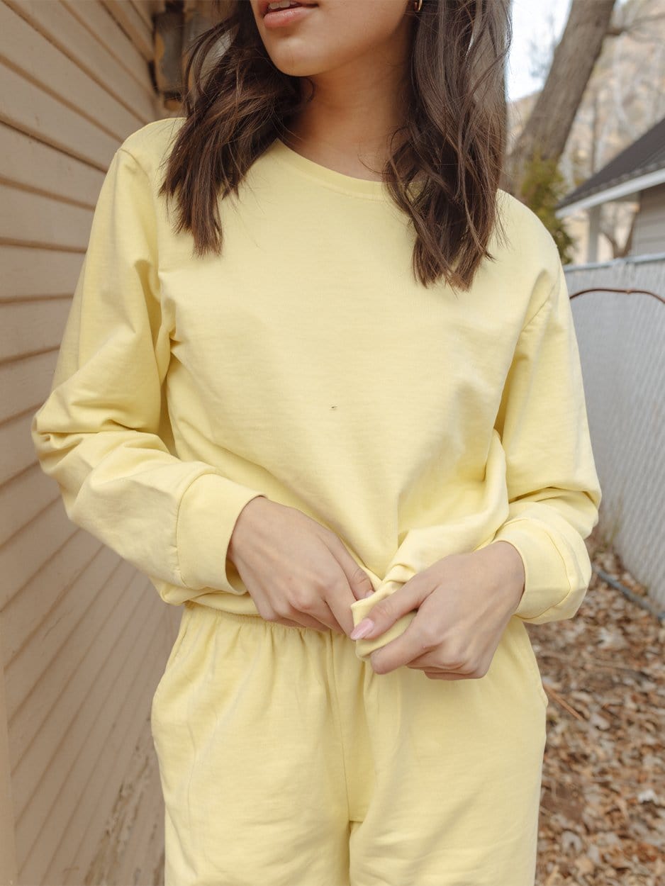 Indy Brand SWEATSHIRT LEMON COLOR SET TOP